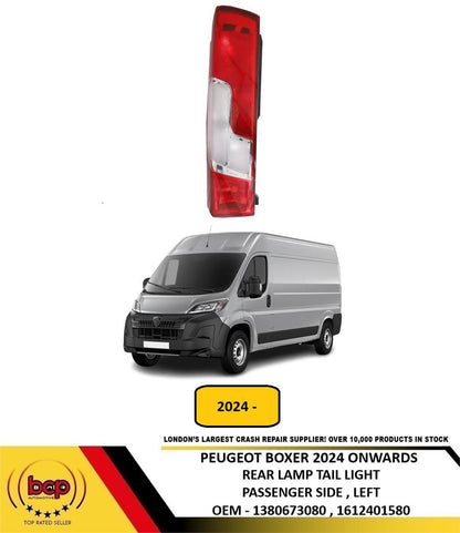 PEUGEOT BOXER 2024 ONWARDS REAR LIGHT TAIL LIGHT LAMP PASSENGER SIDE LEFT NEW