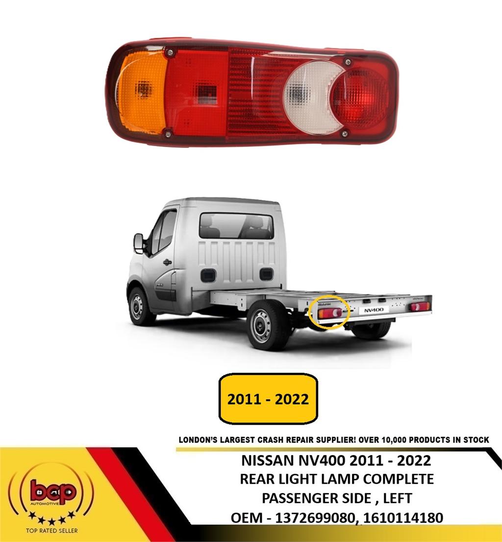 NISSAN NV400 2011 - 2022 REAR LIGHT COMPLETE LAMP FITS CHASIS CAB PASSENGER LEFT