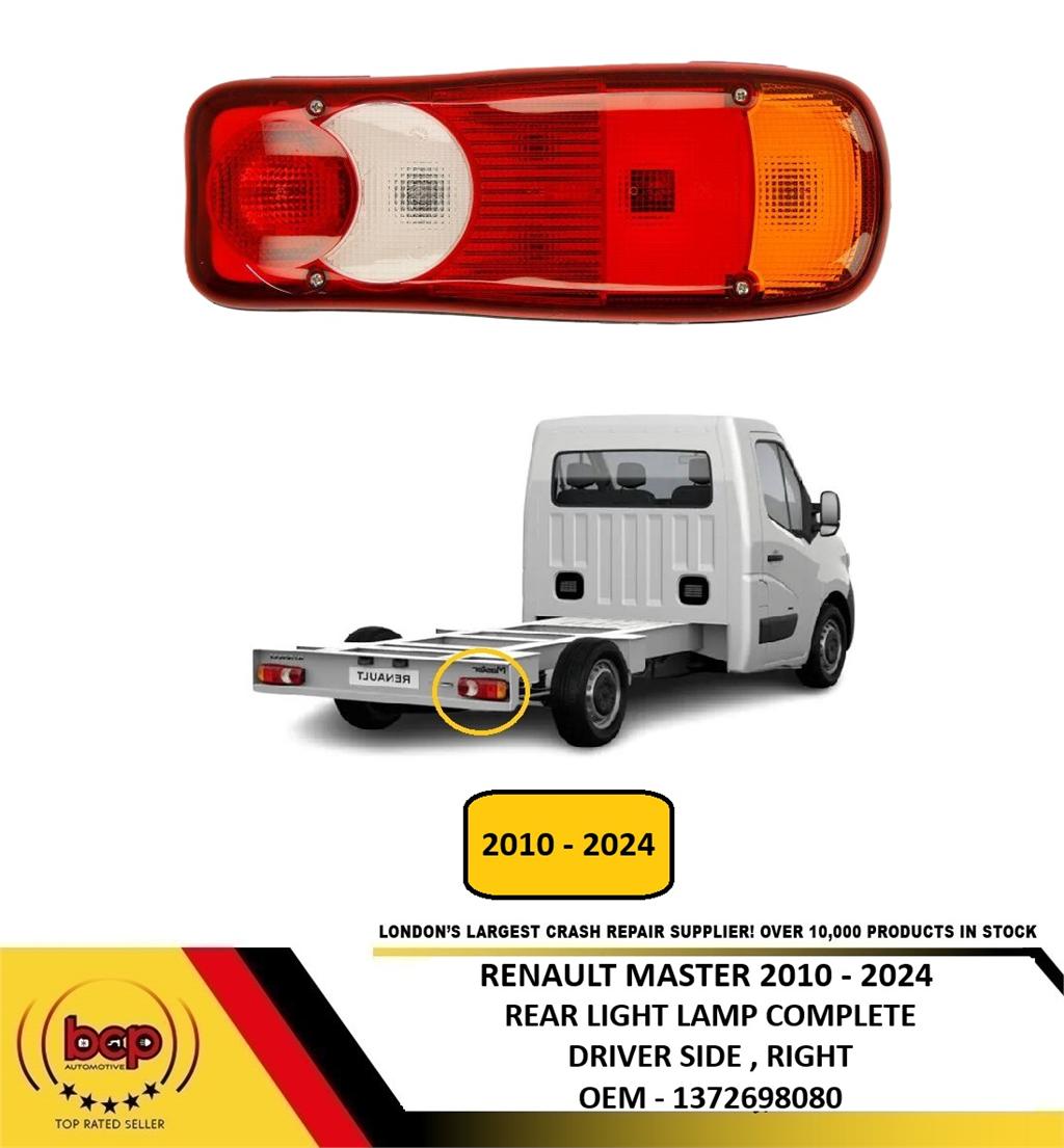 RENAULT MASTER 2010 - 2024 REAR LIGHT COMPLETE LAMP CHASIS CAB DRIVER SIDE RIGHT
