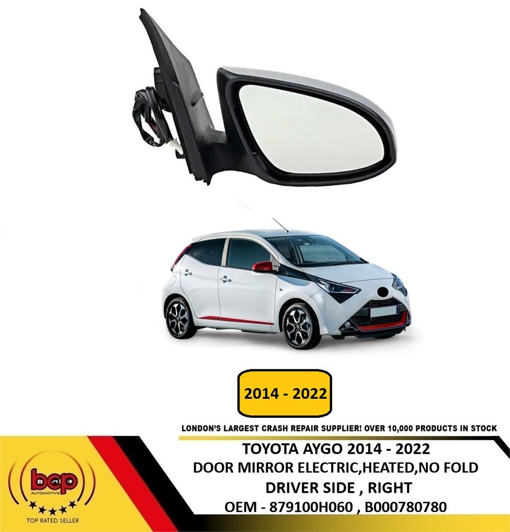 TOYOTA AYGO 2014 - 2022 ELECTRIC MIRROR DRIVER SIDE RIGHT NEW PRIMED