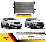 VAXUHALL GRANDLAND GRANDLAND X  2017 ON RADIATOR WATER COOLER 636014