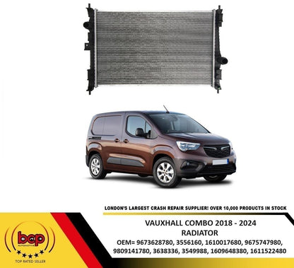 VAUXHALL COMBO 2018 ON RADIATOR WATER COOLER 636014 CHECK OEM PART NUMBER