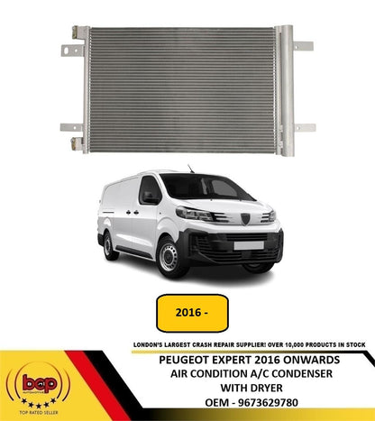 PEUGEOT EXPERT 2016 ONWARDS AIR CONDTION A/C CONDENSER WITH DRYER 9673629780