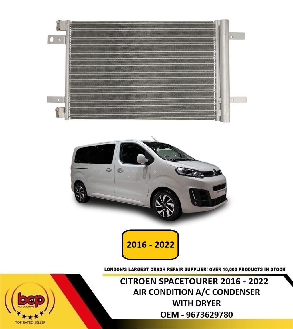 CITROEN SPACETOURER 2016 - 2022 AIR CONDTION A/C CONDENSER WITH DRYER 9673629780