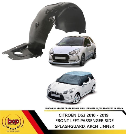 CITROEN DS3 2010 - 2019 FRONT WHEEL ARCH SPLASH GUARD INNER ARCH TRIM LEFT SIDE