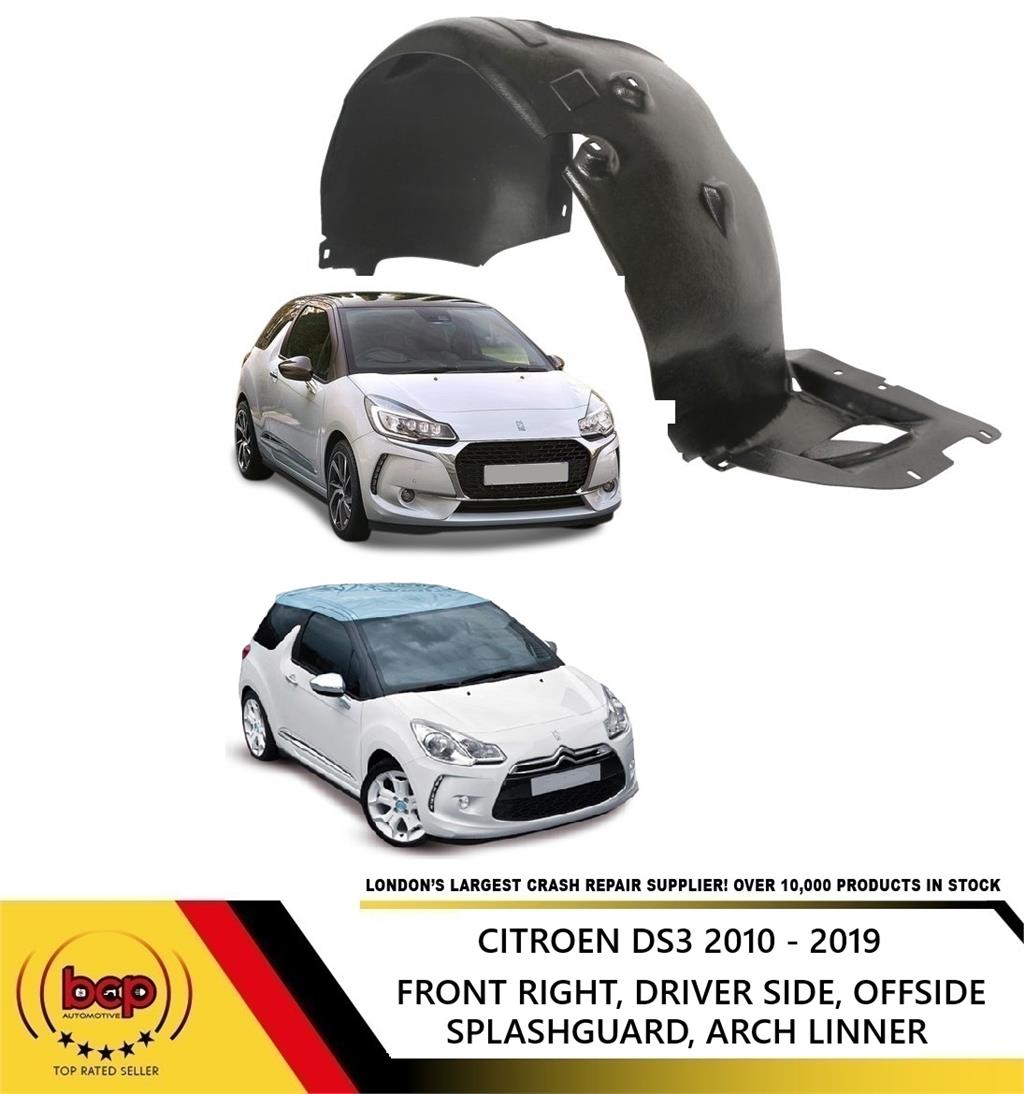 CITROEN DS3 2010 - 2019 FRONT WHEEL ARCH SPLASH GUARD INNER ARCH TRIM RIGHT