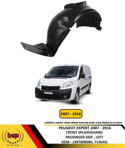 PEUGEOT EXPERT 2007 - 2016 FRONT SPLASH GUARD PASSENGER SIDE LEFT