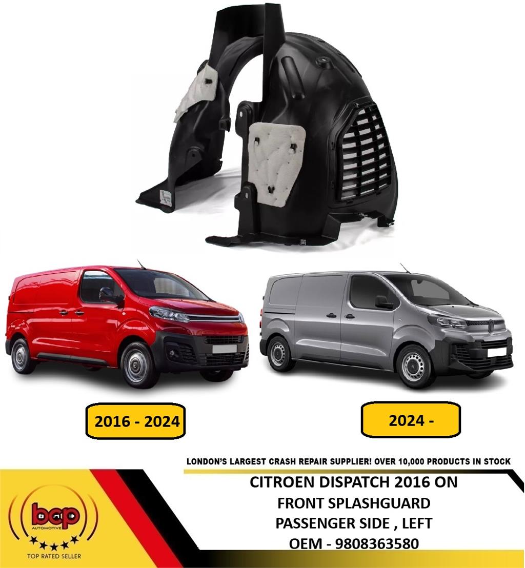 CITROEN DISPATCH 2016 ON FRONT SPLASH GUARD WHEEL HOUSE LINER PASSENGER LEFT