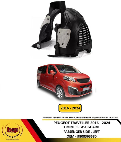 PEUGEOT TRAVELLER 2016 - 2024 FRONT SPLASHGUARD WHEEL HOUSE LINER PASSENGER LEFT