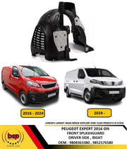 PEUGEOT EXPERT 2016 ON FRONT SPLASH GUARD WHEEL HOUSE LINER DRIVER RIGHT