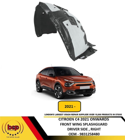 CITROEN C4 2021 ONWARDS FRONT SPLASHGUARD WHEEL HOUSE LINER DRIVER SIDE RIGHT