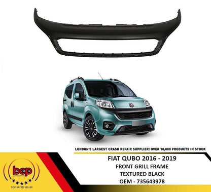 FIAT QUBO 2016 - 2019 FRONT UPPER GRILLE FRAME BLACK NOT TO BE PAINTED