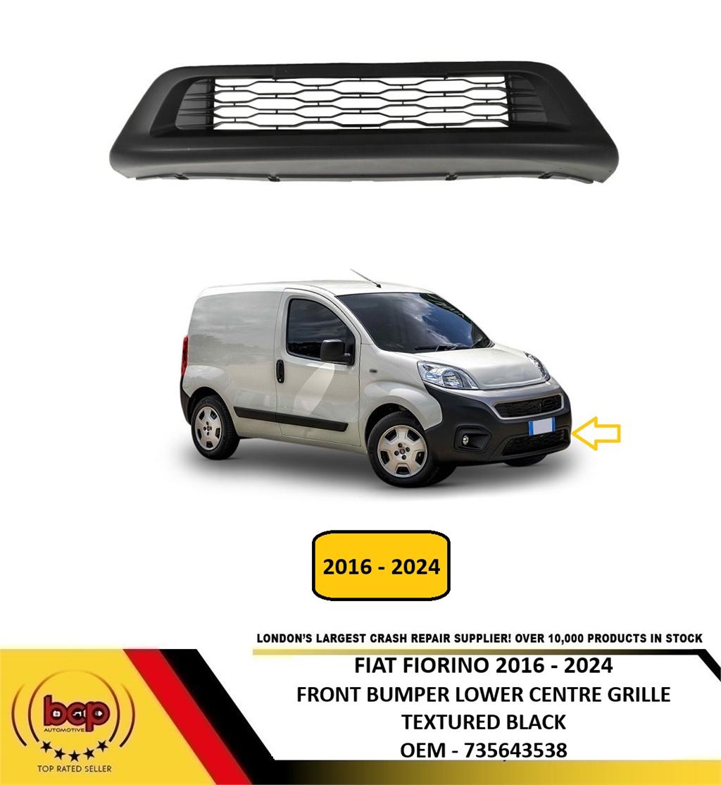 FIAT FIORINO 2016 - 2024 FRONT BUMPER LOWER GRILLE TEXTURED BLACK NEW 735643538