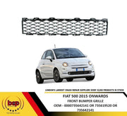 FIAT 500 2015 -2020 FRONT BUMPER LOWER CENTER GRILLE FOR LOUNGE MODELS