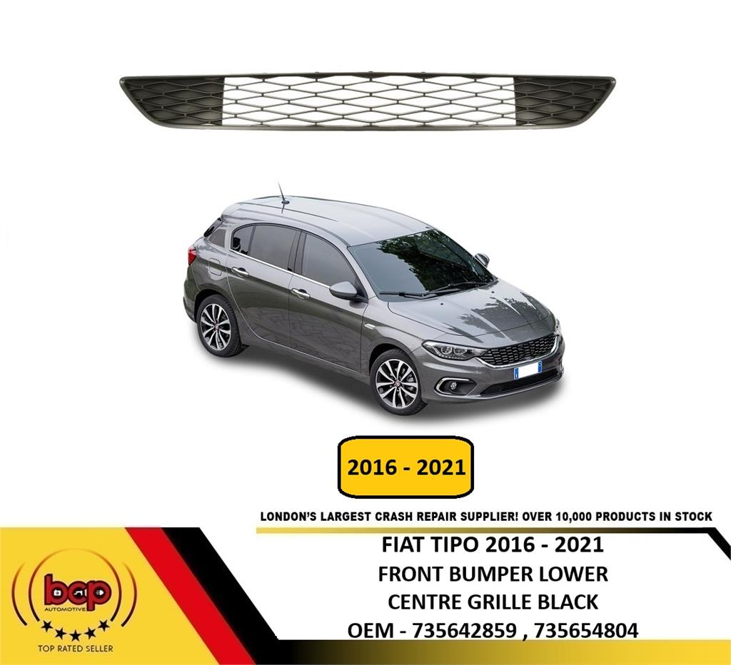 FIAT TIPO 2016 – 2021 HATCHBACK FRONT BUMPER LOWER CENTRE GRILLE BLACK NEW