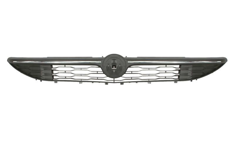 FIAT DOBLO 2015 – 2022 FRONT BUMPER UPPER RADIATOR GRILLE BLACK WITH CHROME TRIM