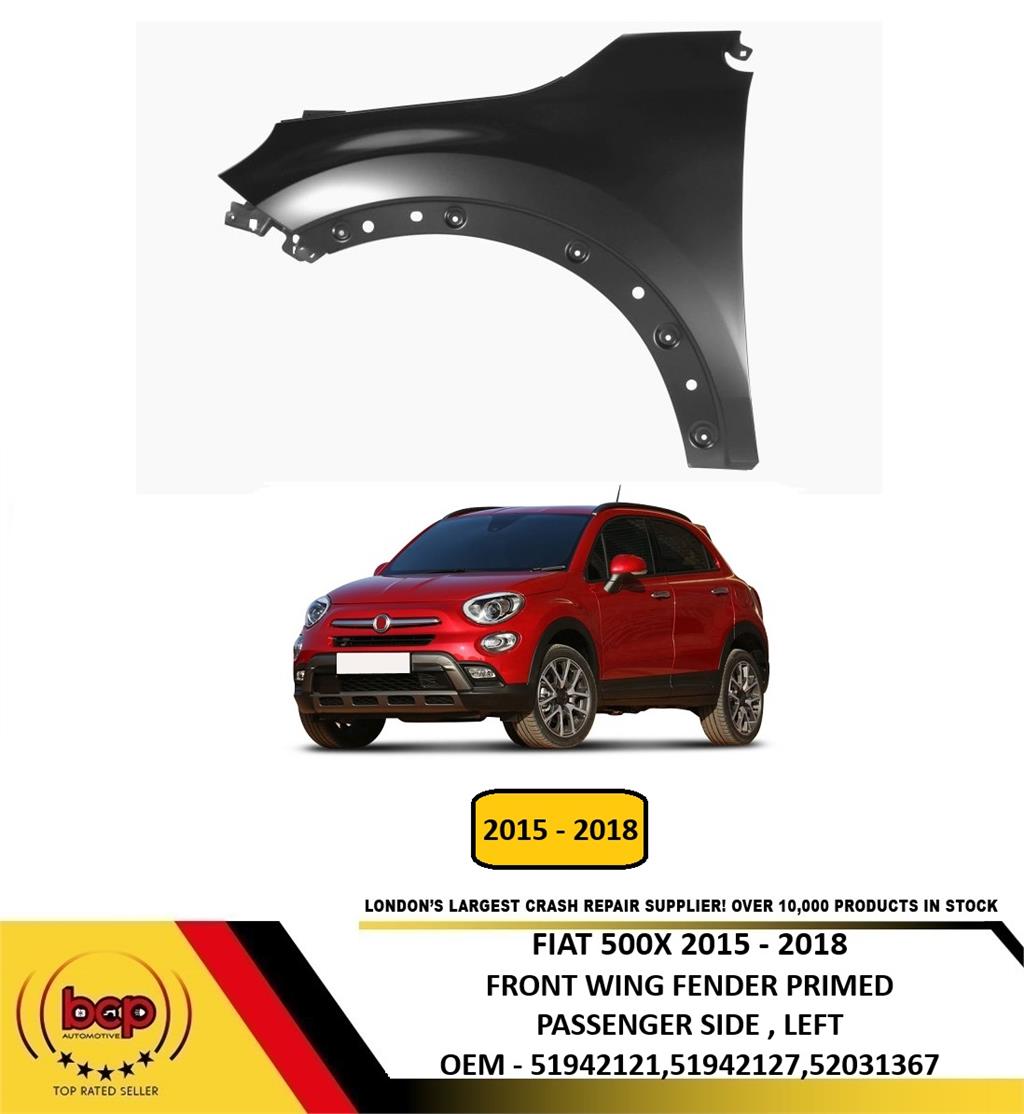 FIAT 500X 2015 - 2018 FRONT WING FENDER PANEL PRIMED PASSENGER SIDE LEFT
