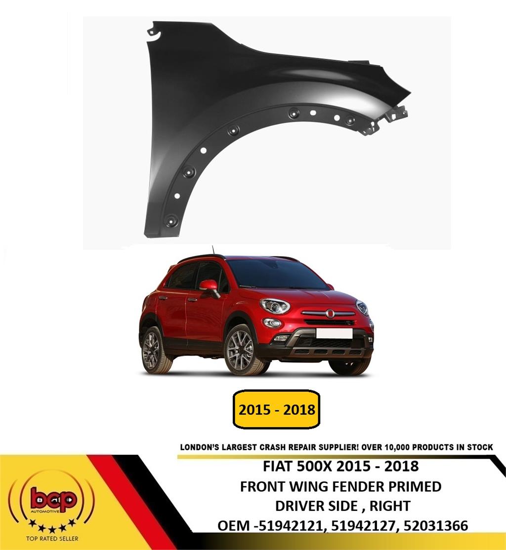FIAT 500X 2015 - 2018 FRONT WING FENDER PANEL PRIMED DRIVER SIDE RIGHT