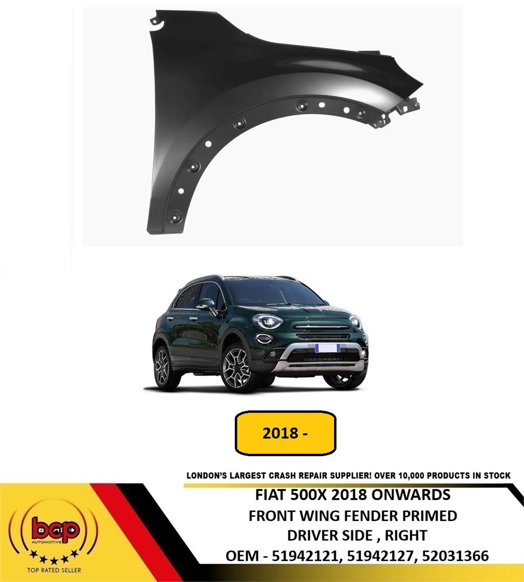 FIAT 500X 2018 ONWARDS FRONT WING FENDER PANEL PRIMED DRIVER SIDE RIGHT