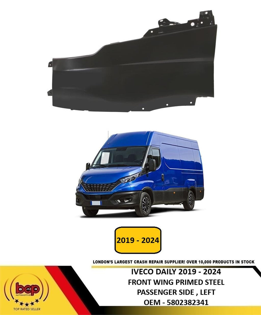 IVECO DAILY 2019 - 2024 FRONT WING FENDER PRIMED STEEL LEFT PASSENGER 5802382341
