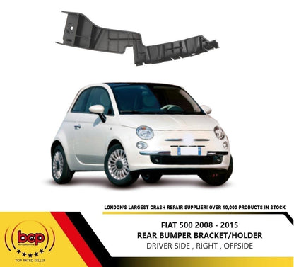 FIAT 500 REAR BUMPER BRACKETS RIGHT DRIVER SIDE OFFSIDE BACK HOLDER