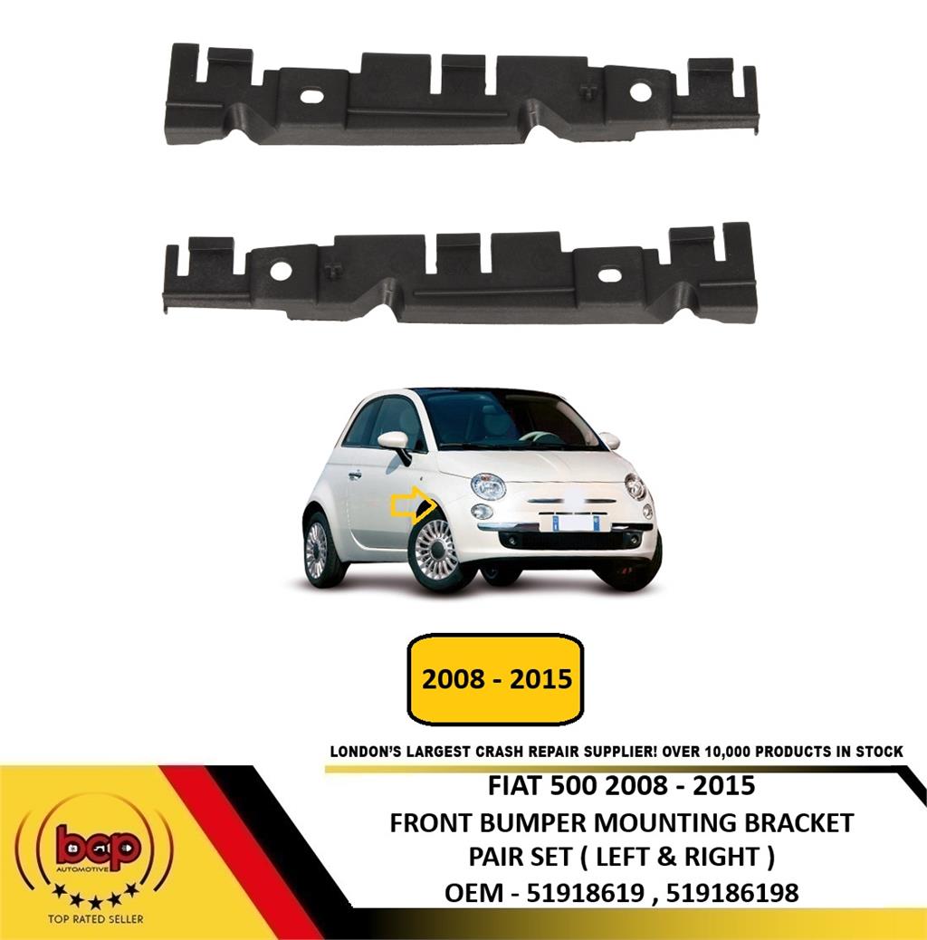FIAT 500 2008 - 2015 FRONT BUMPER MOUNTING BRACKET SLIDER PAIR SET OF BOTH SIDE