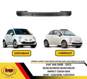 FIAT 500 2008 - 2015 REAR BUMPER REINFORCEMENT BAR BEAM CRASH INNER REAR NEW