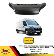 VAUXHALL MOVANO 2022 - 2024 BONNET HOOD PANEL STEEL NEW OEM QUALITY 1380670080