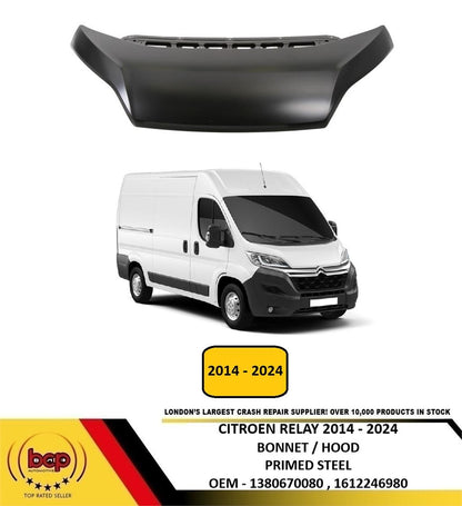 CITROEN RELAY 2014 - 2024 BONNET HOOD PANEL STEEL NEW OEM QUALITY 1380670080