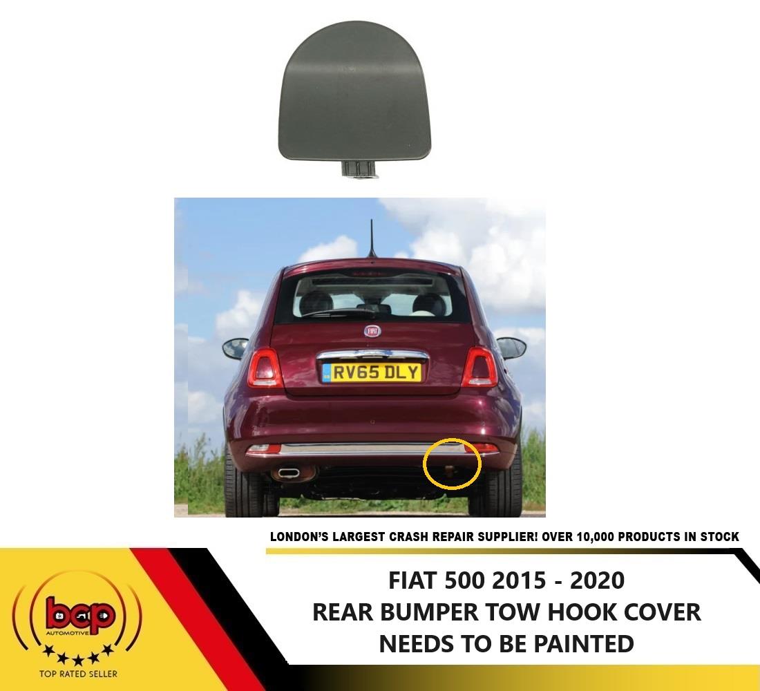 FIAT 500 2015 - 2020 REAR BUMPER TOW HOOK COVER TOW BAR HOLE