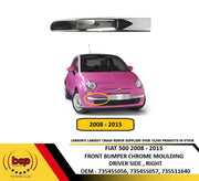 FIAT 500 2007 - 2015 FRONT BUMPER LOWER CHROME TRIM MOULDING RIGHT DRIVERS SIDE