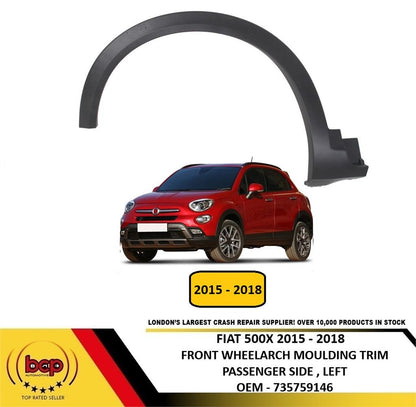 FIAT 500X 2015 – 2018 FRONT WHEEL ARCH MOULDING TRIM PASSENGER SIDE LEFT NEW