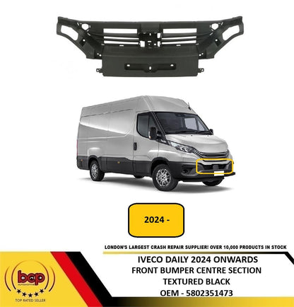 IVECO DAILY 2024 ONWARDS FRONT BUMPER CENTRE SECTION TEXTURED BLACK NEW