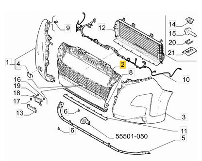 FIAT DUCATO 2024 ON FRONT BUMPER CENTRE SECTION TEXTURED NO PARKING SENSORS 1697783380