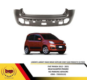 FIAT PANDA 2012 - 2021 REAR BUMPER PRIMED NO PARKING SENSORS NEW OEM QUALITY