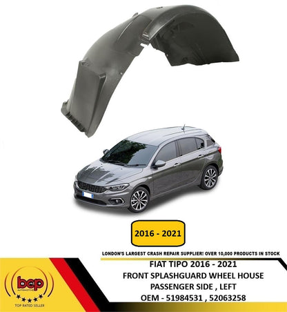 FIAT TIPO 2016 - 2021 FRONT SPLASHGUARD WHEEL HOUSE LINER PASSENGER LEFT