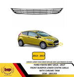 Load image into Gallery viewer, FORD FIESTA 2013 - 2017 FRONT BUMPER LOWER SLAT GRILLE WITH CHROME BRAND NEW