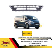 FORD TRANSIT CUSTOM 2012 – 2018 FRONT BUMPER LOWER CENTRE GRILLE BLACK NEW
