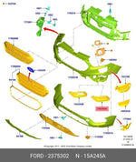 Load image into Gallery viewer, FORD TRANSIT CUSTOM 2018–2023 FRONT BUMPER FOG GRILLE NO HOLE DRIVER SIDE RIGHT
