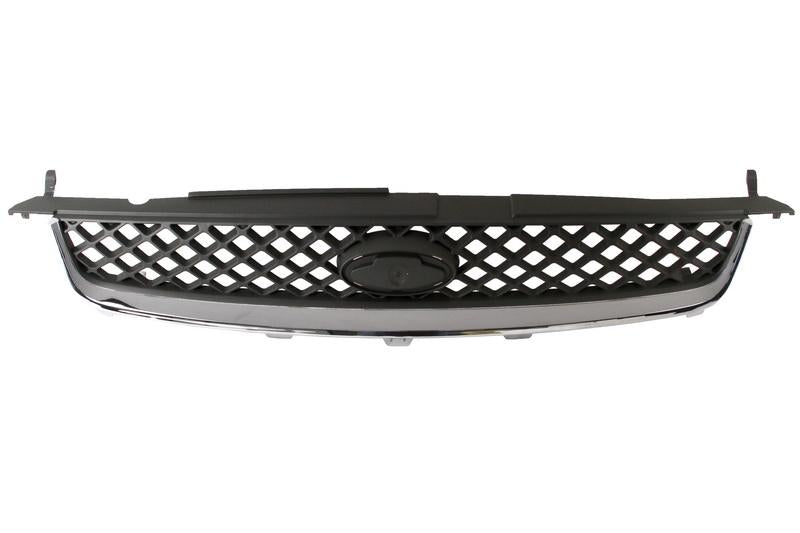 FIESTA MK6 2005 - 2008 FRONT TOP RADIATOR GRILLE BRAND NEW BLACK WITH CHROME