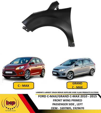 FORD C MAX 2010 – 2015 FRONT WING LEFT NEARSIDE PASSENGERS NEW PRIMED