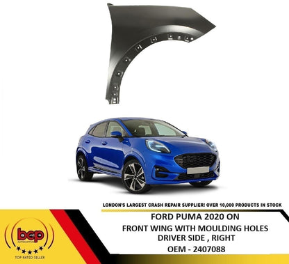 FORD PUMA 2020 ON FRONT WING FENDER PANEL STEEL DRIVER SIDE RIGHT PRIMED