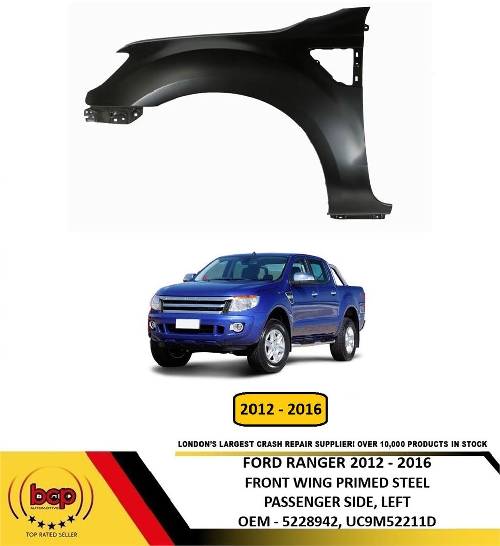 FORD RANGER 2012 - 2016 FRONT WING FENDER PRIMED PASSENGER SIDE LEFT