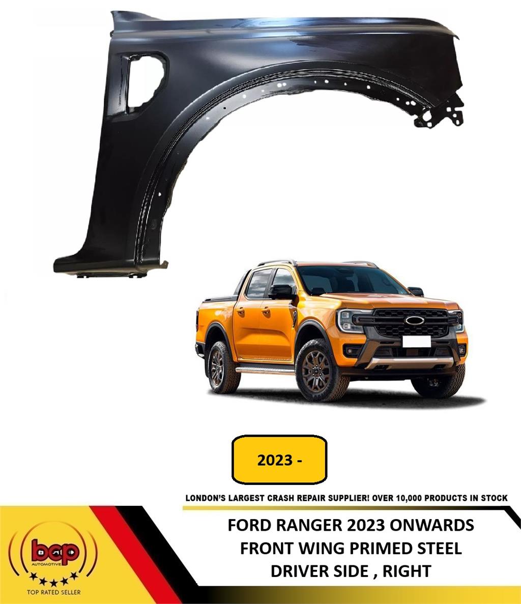 FORD RANGER 2023 ONWARDS FRONT WING PRIMED STEEL DRIVER SIDE RIGHT
