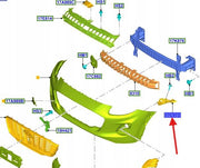 FORD PUMA 2020 ONWARDS FRONT BUMPER MOUNTING BRACKET SLIDER DRIVER SIDE RIGHT