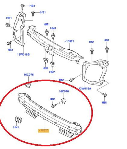 FORD TRANSIT MK7 2006 - 2014 FRONT BUMPER REINFORCEMENT BUMPER CARRIER OEM SPEC