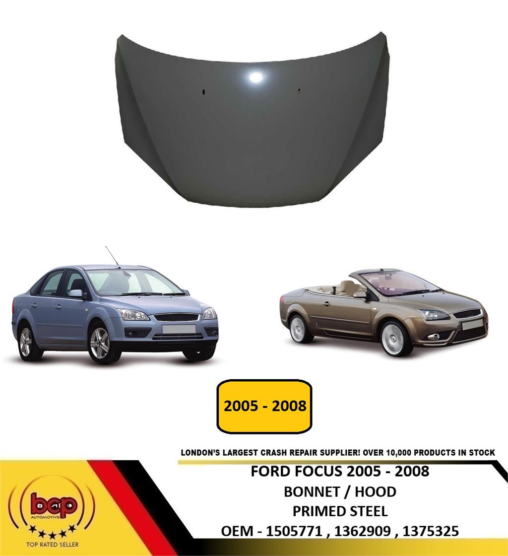 FORD FOCUS 2005 - 2008 BONNET HOOD PRIMED STEEL NEW OEM QUALITY