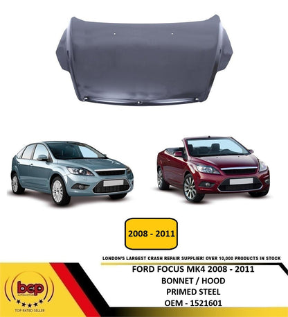 FOCUS MK4 2008 - 2011 BONNET HOOD NOT ST OR RS MODELS INSURANCE APPROVED PRIMED