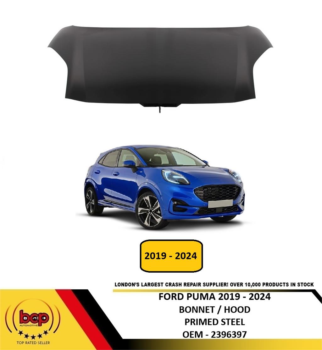 FORD PUMA 2019 – 2024 BONNET HOOD PRIMED STEEL DELVIERED TO DOOR OEM QUALITY