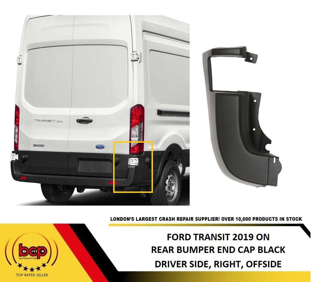 FORD TRANSIT 2019 ON REAR BUMPER END CAP CORNER SECTION RIGHT DRIVER SIDE